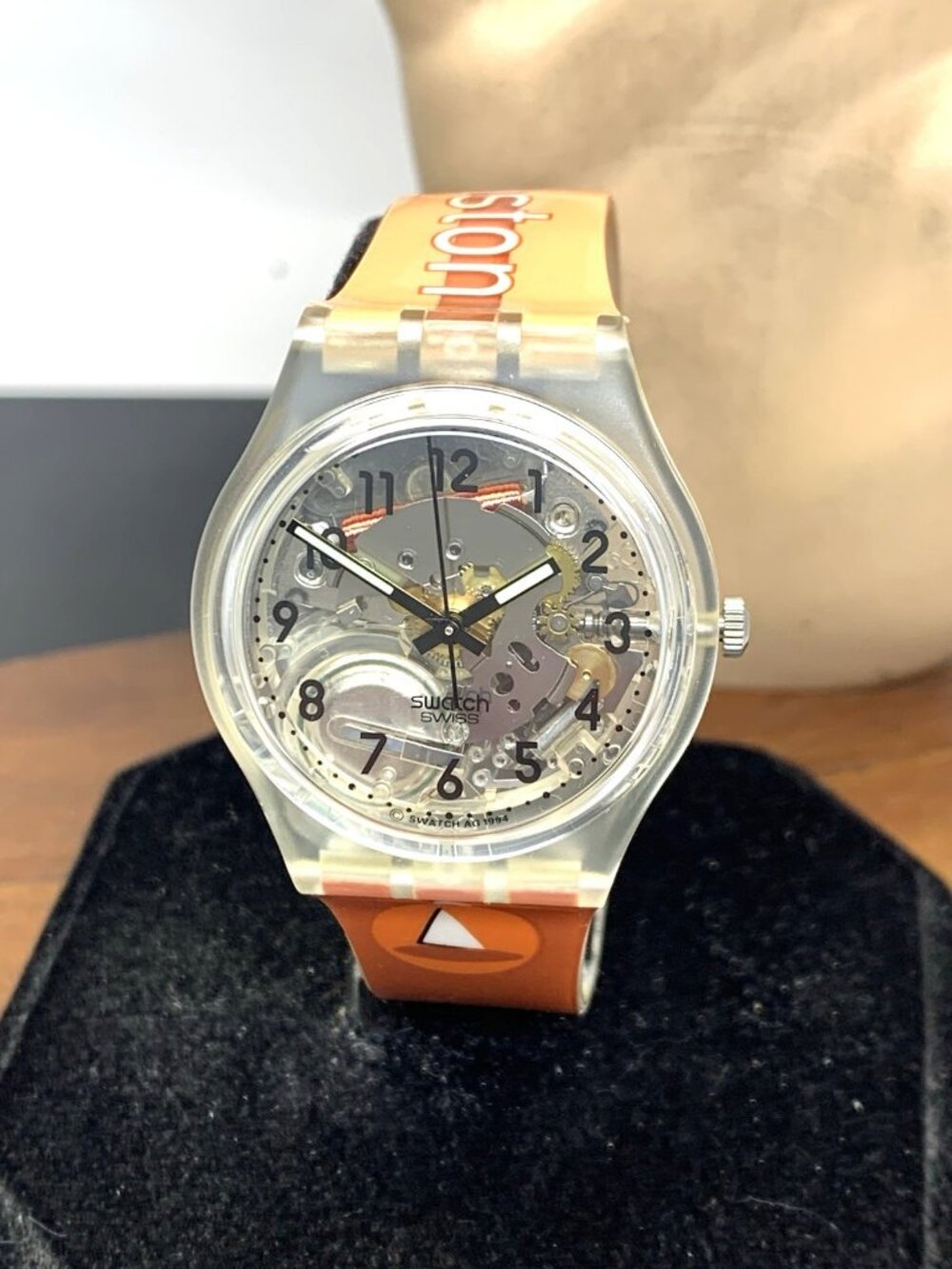 Swatch Unisex Watch GK209G Boston Swiss Quartz Vintage 1994 Rubber 34mm